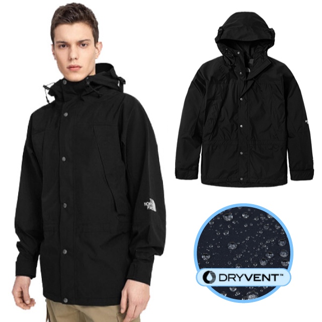 【美國 The North Face】3效能_防水透氣防風耐磨連帽外套(可套接).風雨衣/7QSA-JK3 黑 N✿30E010